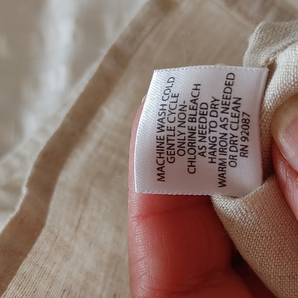 Women's Saks Fifth Avenue Threads Ecru Linen Sleeveless Tunic - Picture 8 of 8